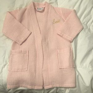Monogrammed Pink Waffle Robe (Evie)